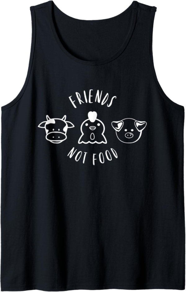 Funny Awesome Vegan Vegetarian Friends Not Food Tank Top - Image 2